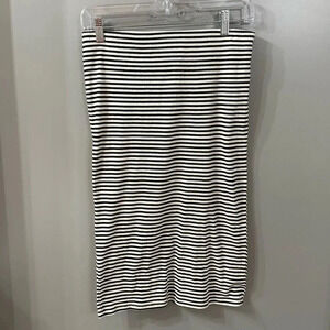 Paper Crane Black & White Striped Skirt Pencil Skirt Size Medium